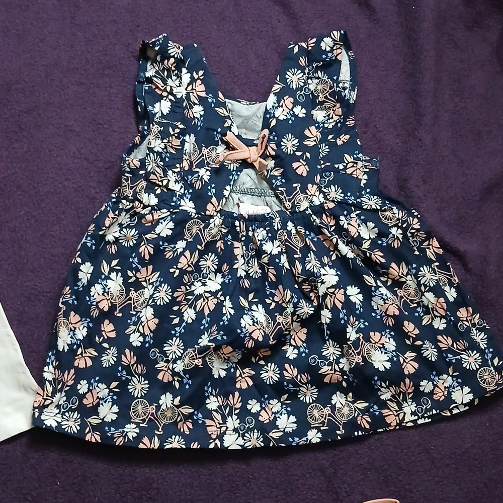 Maggie & Zoe Mix and Match‎ 4 Piece Set Baby Girl tops and Bike shorts|Size: 24M